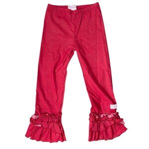 Ruffle Girl Pants Red Size 12